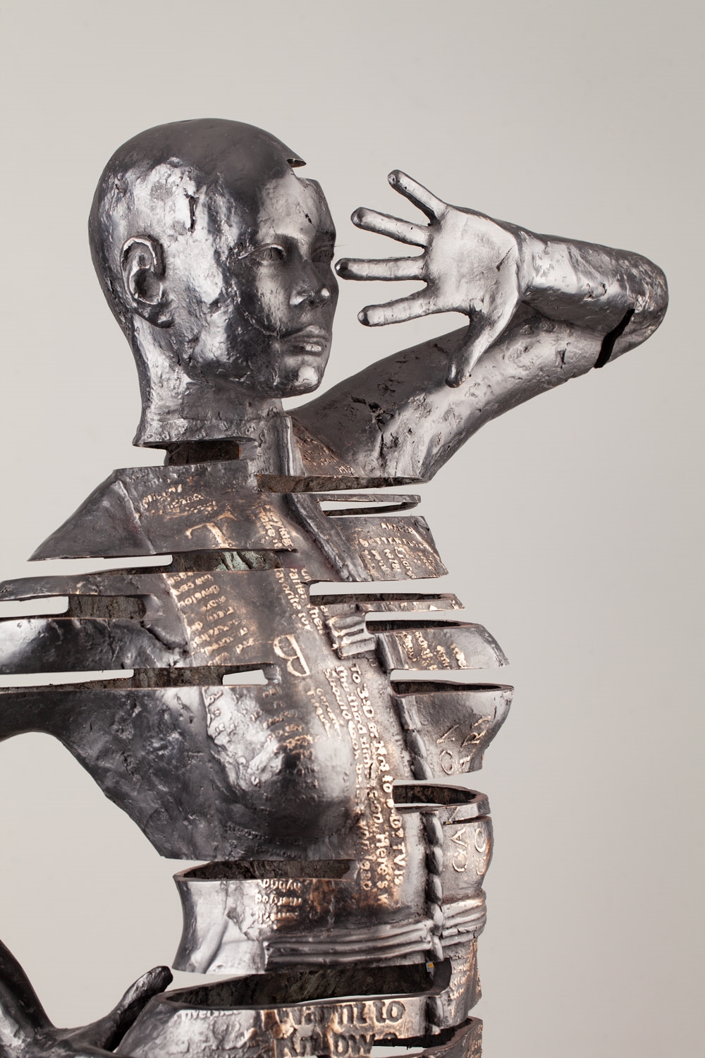 Artwork by Marek Zyga, Domina noctis 2.0, Made of patinated bronze, steel