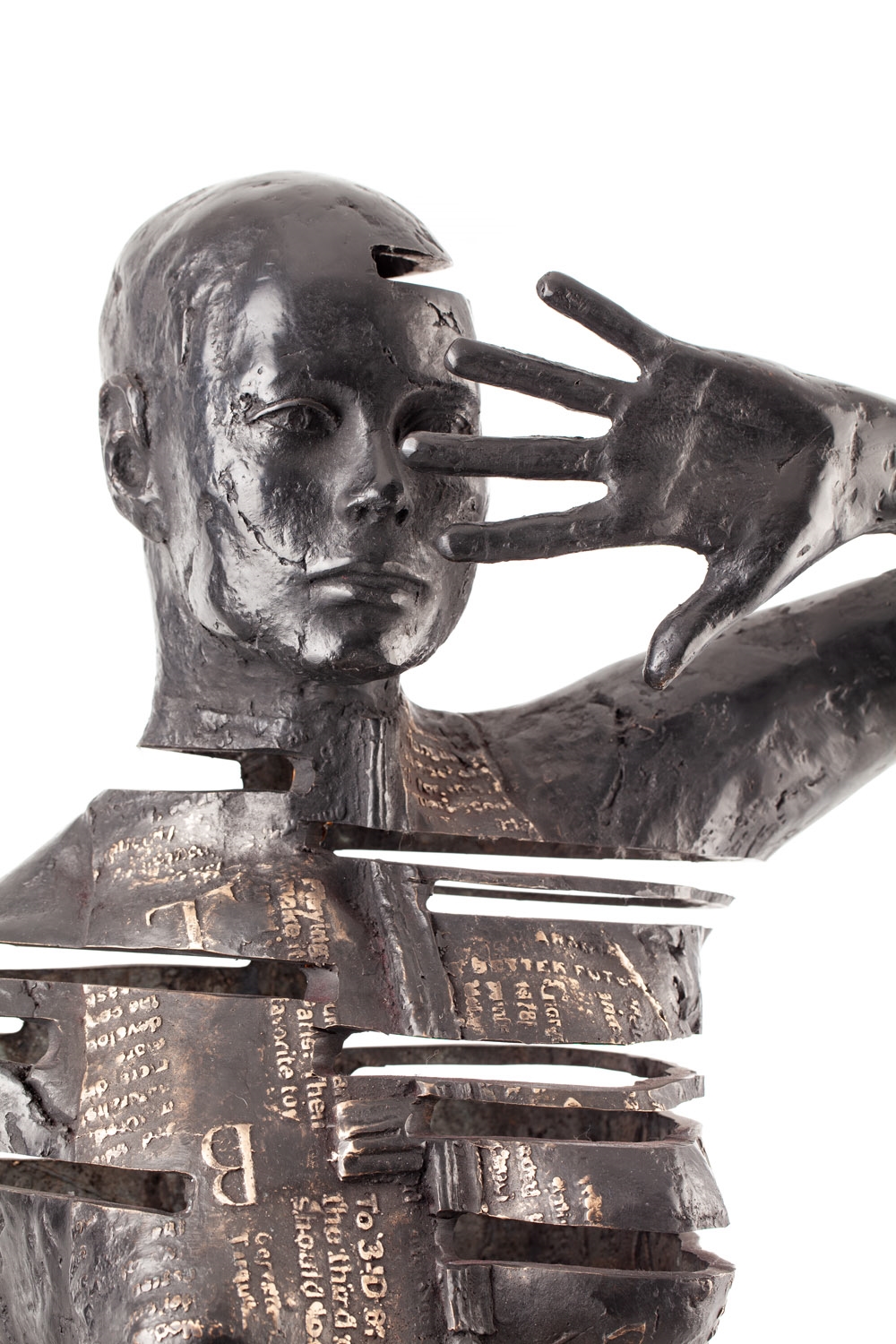 Artwork by Marek Zyga, Domina noctis 2.0, Made of patinated bronze, steel