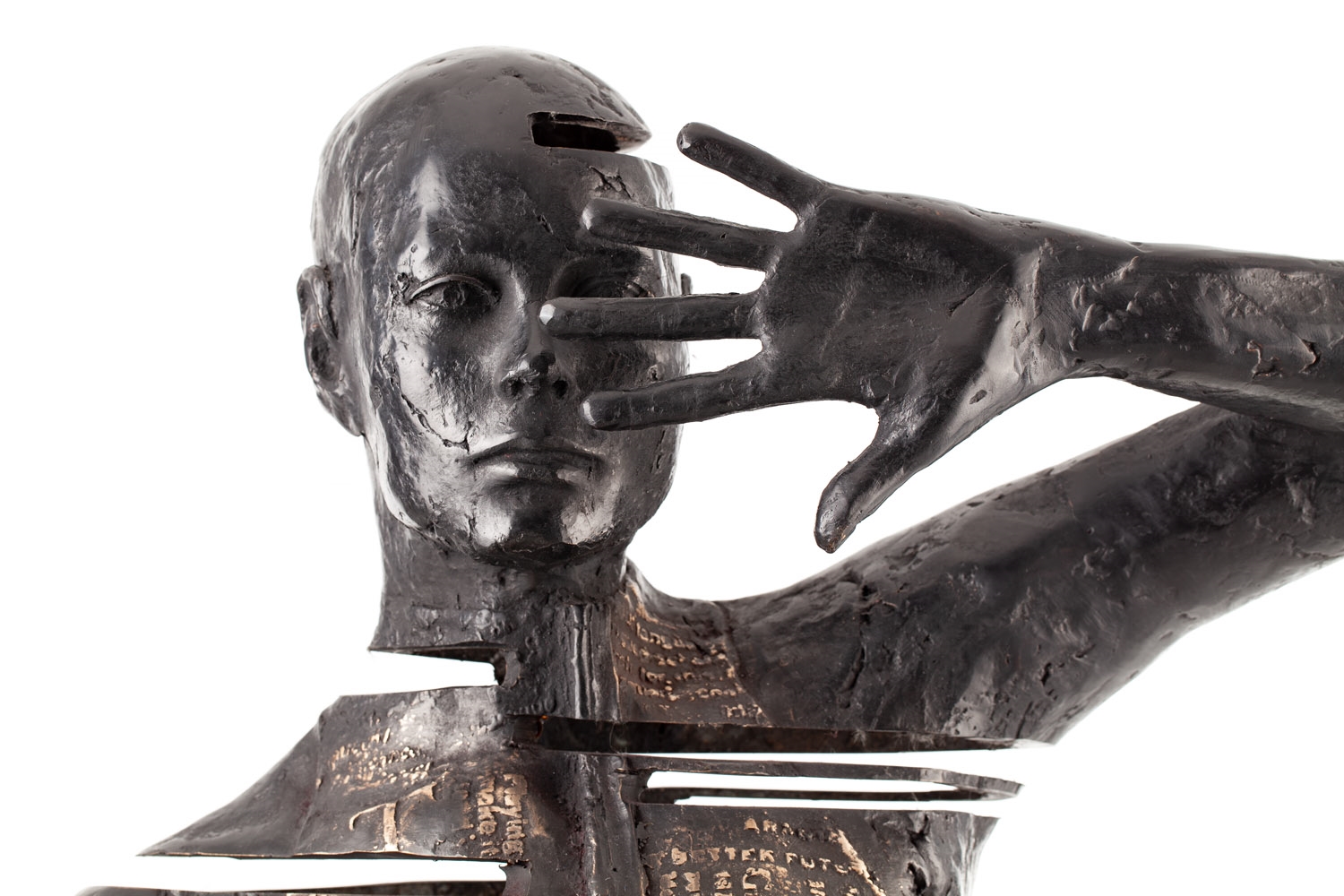Artwork by Marek Zyga, Domina noctis 2.0, Made of patinated bronze, steel
