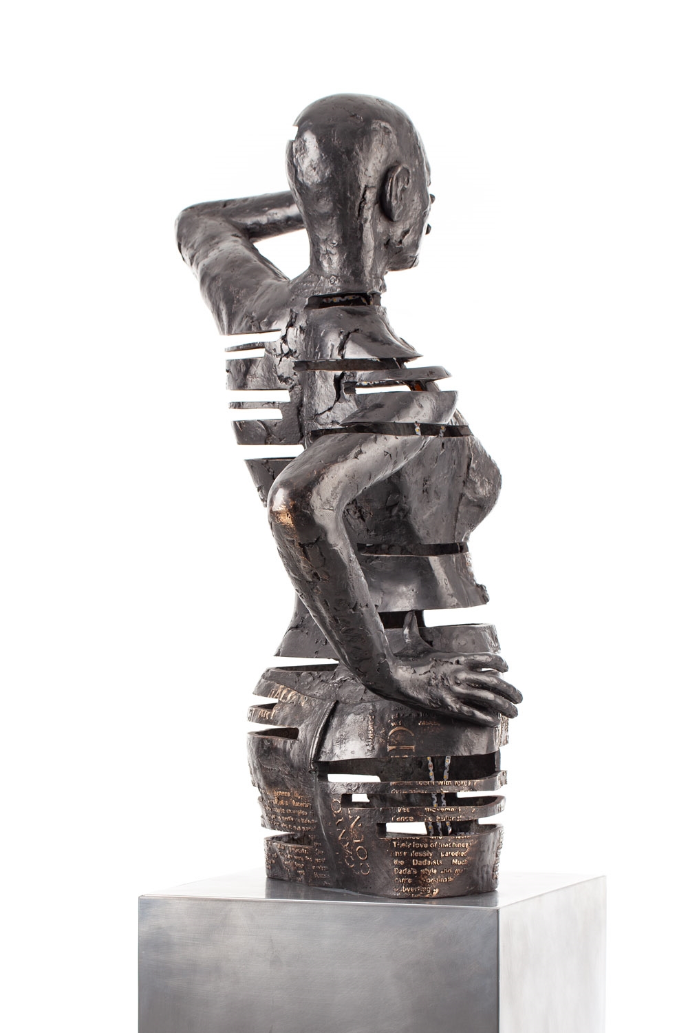 Artwork by Marek Zyga, Domina noctis 2.0, Made of patinated bronze, steel