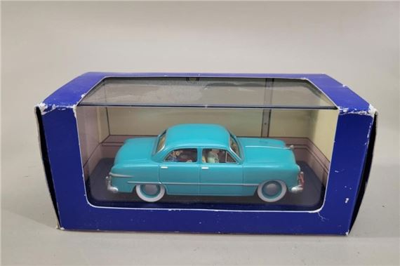 Tintin Objectif Lune : La Ford Turquoise N°49 Atlas (neuve Sous Blister)