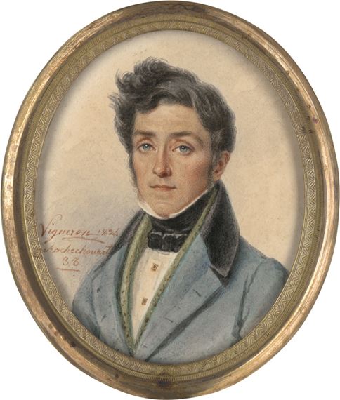 Pierre Roche Vigneron | Miniatur Portrait eines jungen Mannes in ...