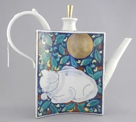 Artwork by Kinichi Shigeno, Teapot by Kinichi Shigeno Marked Canada, Made of Pottery