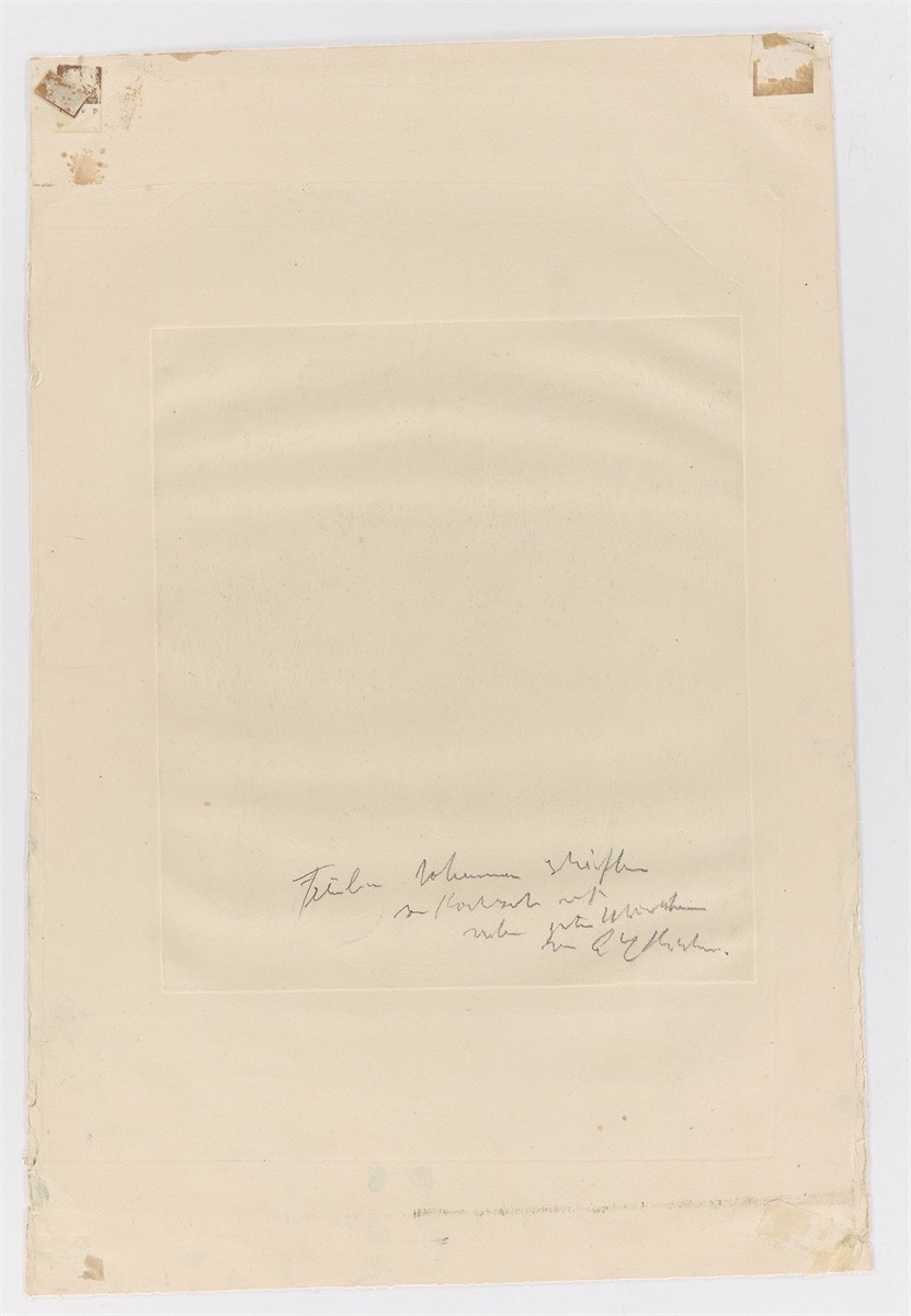 Artwork by Ernst Ludwig Kirchner, Alpenweg mit Wettertannen, Made of Etching in blue on wove paper