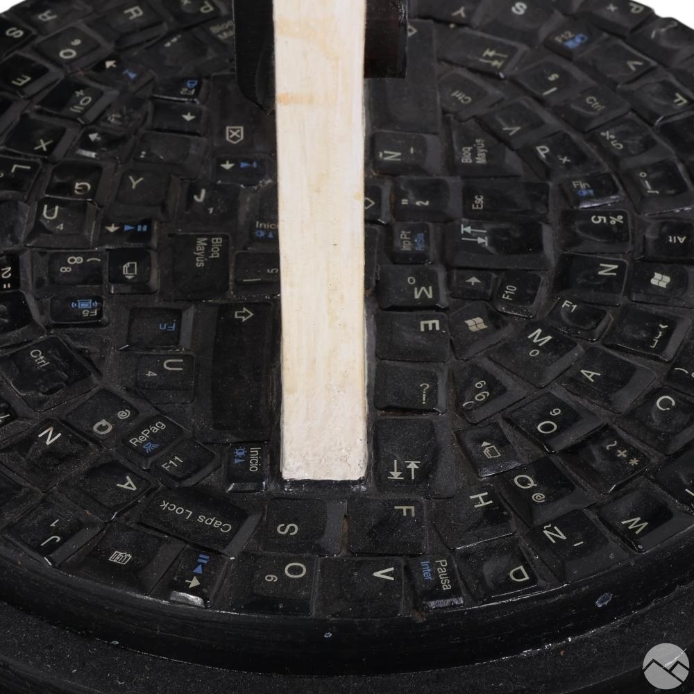 Artwork by Normal, 20C. Modern Chilean Figural Sculpture, Made of carved, assembled, and painted wooden sculpture