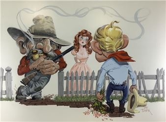 Larry Toschik (1922-2012) Tempura On Paper - Larry Toschik