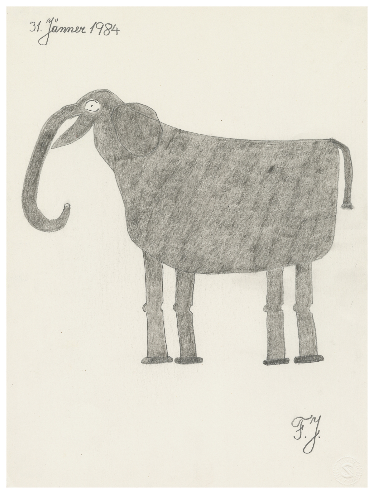 Johann Fischer | Three Untitled Drawing (1984) | MutualArt