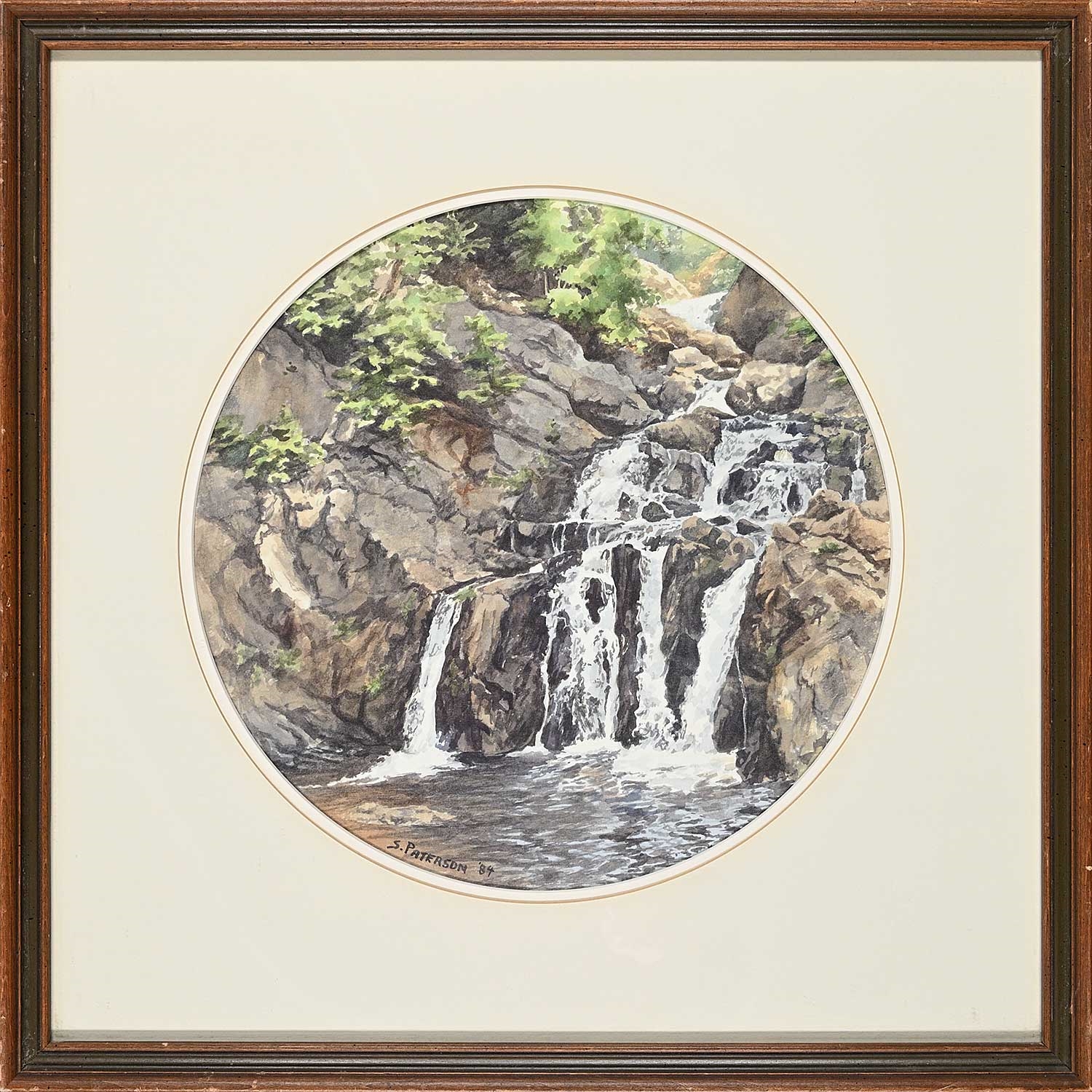 Artwork by Susan Paterson, Untitled - Waterfall, Made of watercolour on paper