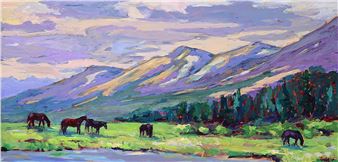 Grazing the Tonquin Valley - Joan Sveen
