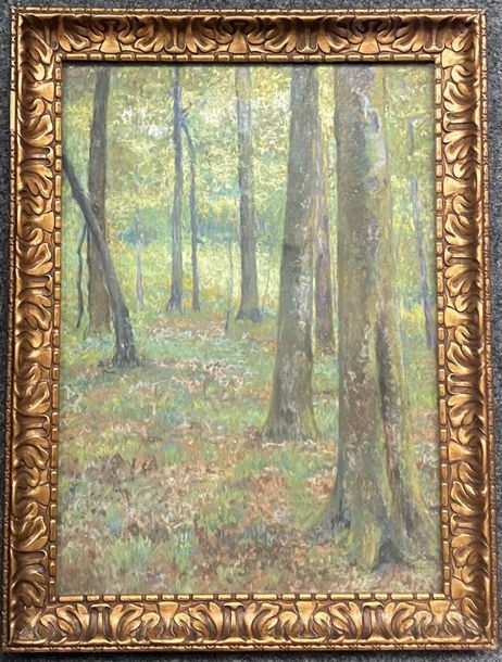 Artwork by Jean Baptiste Lampe, En foret, Made of Pastel