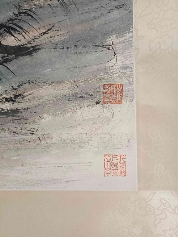 Chinese School | Chinese Ink Color Landscape Scroll Painting | MutualArt