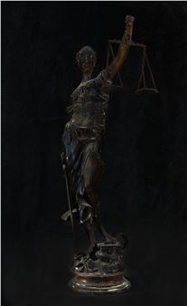Diosa de la Justicia en Bronce patinado - A. Meyer
