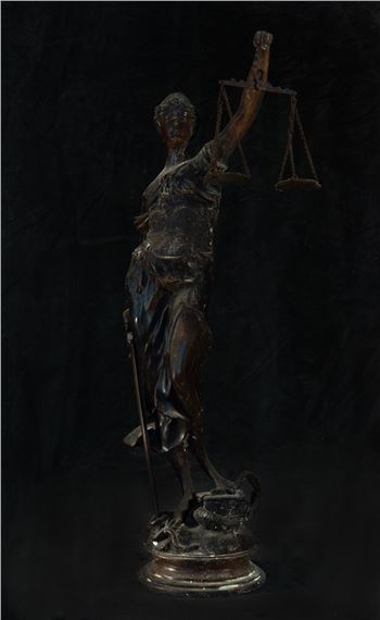 Diosa de la Justicia en Bronce patinado - A. Meyer