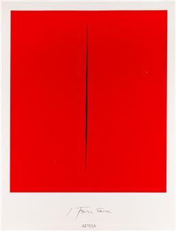 L’Attesa Rosso - Lucio Fontana