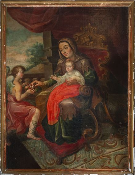 Excepcional Virgen de las Uvas - Manera / atribuíble a José Camarón Bonanat (o Boronat) (Segorbe - José Camarón y Boronat