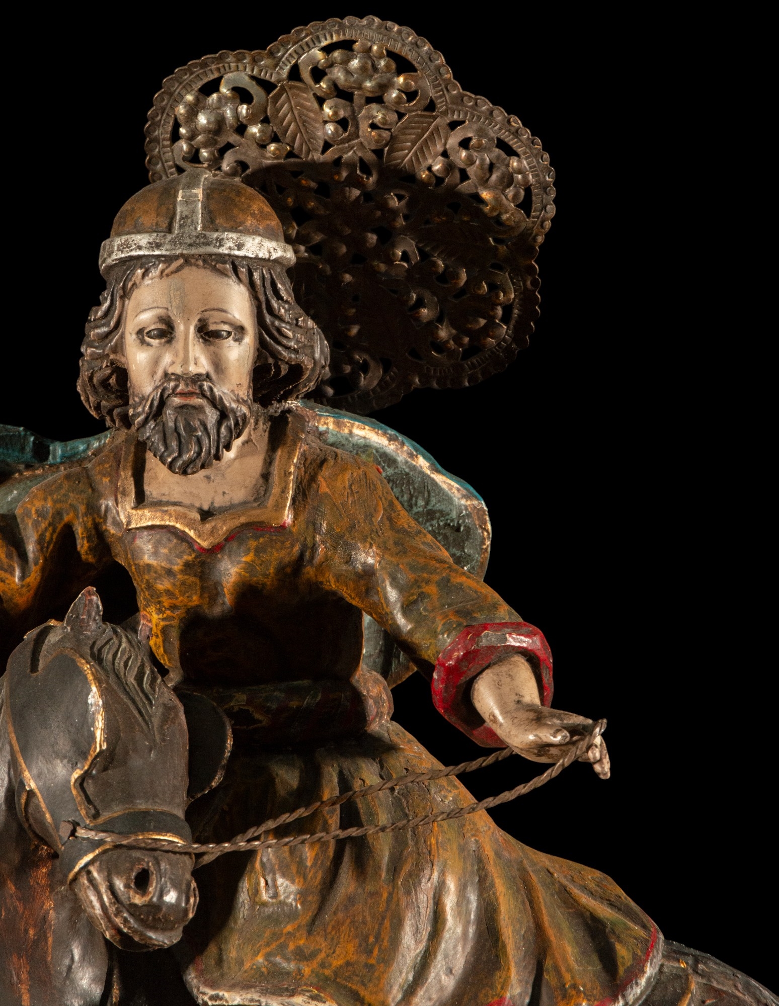 Artwork by Chilean School, 20th Century, Escuela Chilena del siglo XX - Santo ecuestre, Made of Plata