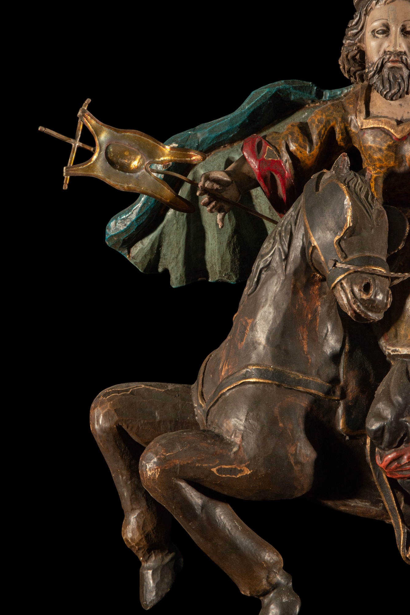 Artwork by Chilean School, 20th Century, Escuela Chilena del siglo XX - Santo ecuestre, Made of Plata