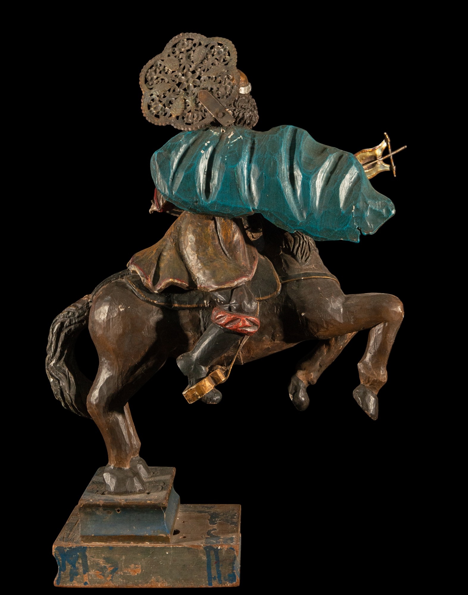 Artwork by Chilean School, 20th Century, Escuela Chilena del siglo XX - Santo ecuestre, Made of Plata