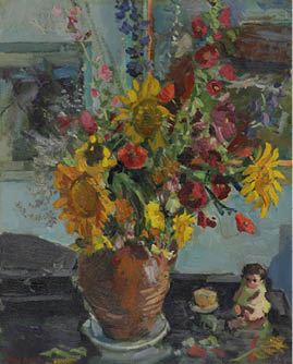 still life with doll - Győző Fáy