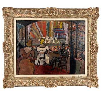 Theaterzene aus einer Loge aus gesehen - Béla Czóbel