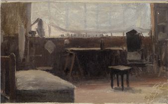 Blick in das Atelier des Künstlers - Cazet, Louis