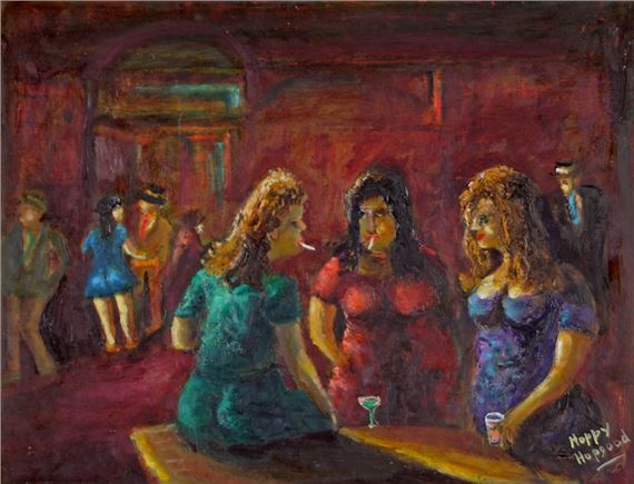Three Girls in the Bar by Hoppy Hopgood