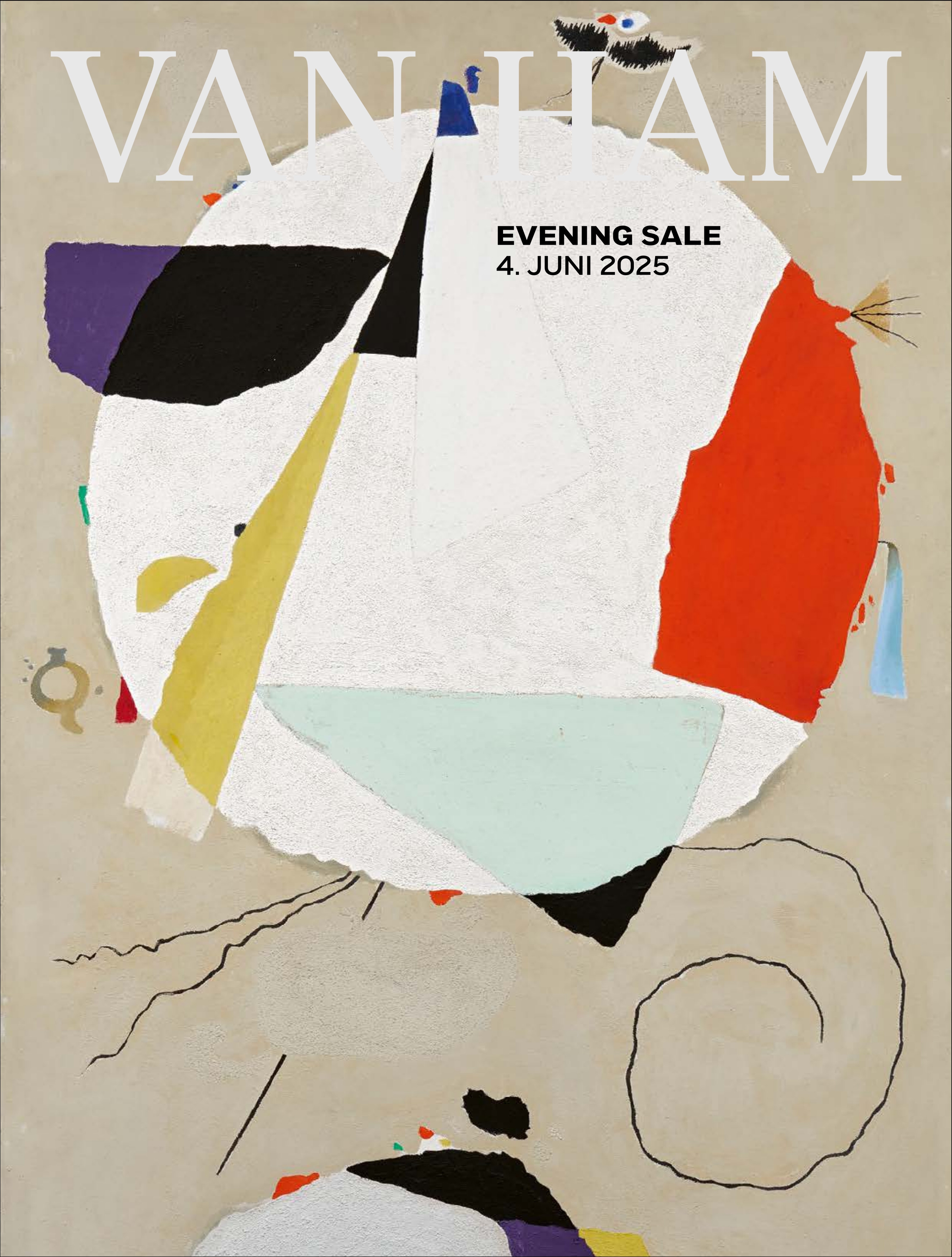 Artwork by Willi Baumeister, Monturi, Diskus (mit Segmenten), Made of Oil, synthetic resin and sand on fibreboard