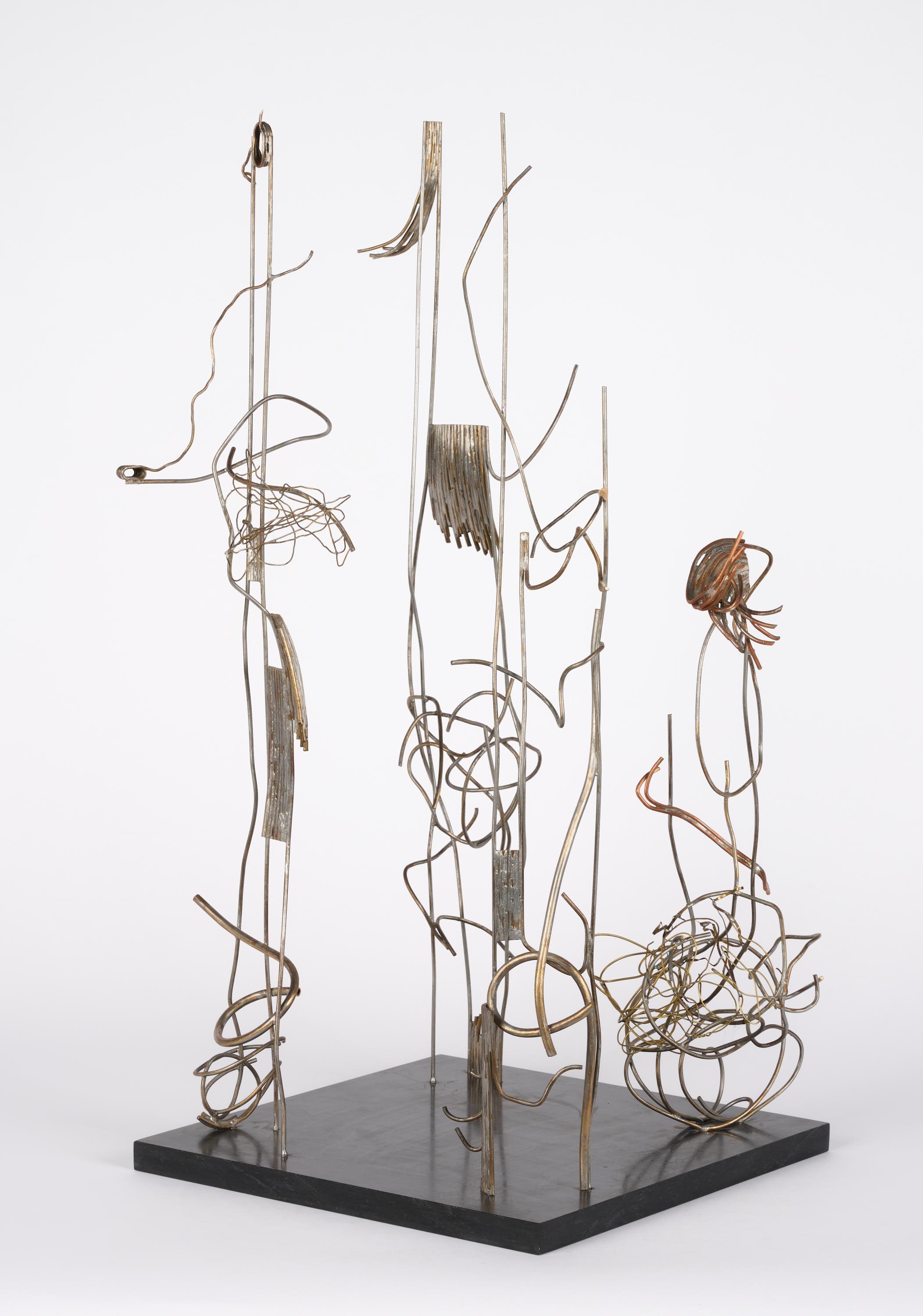 Artwork by Brigitte Matschinsky-Denninghoff, Untitled, Made of Brass and tin on slate