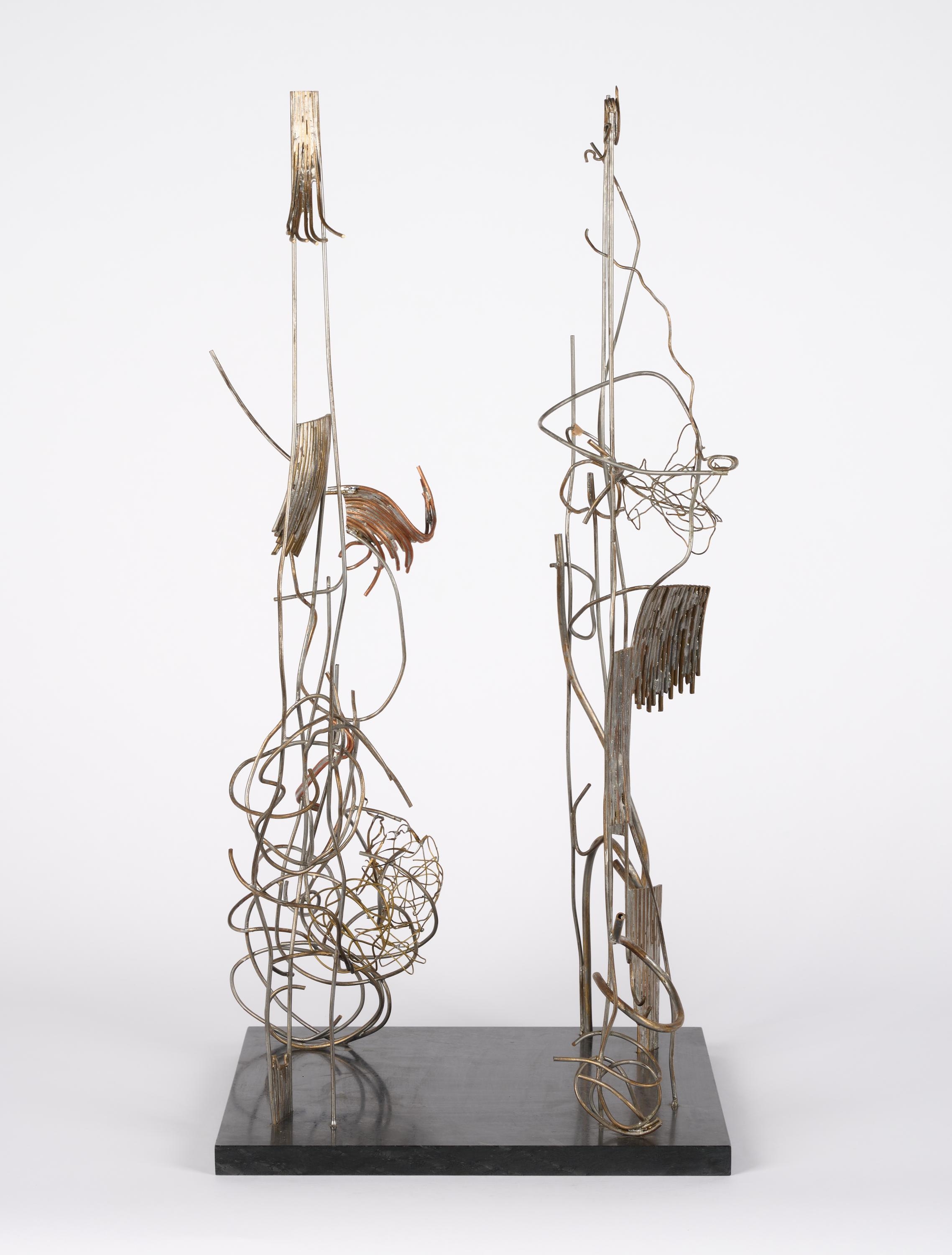 Artwork by Brigitte Matschinsky-Denninghoff, Untitled, Made of Brass and tin on slate