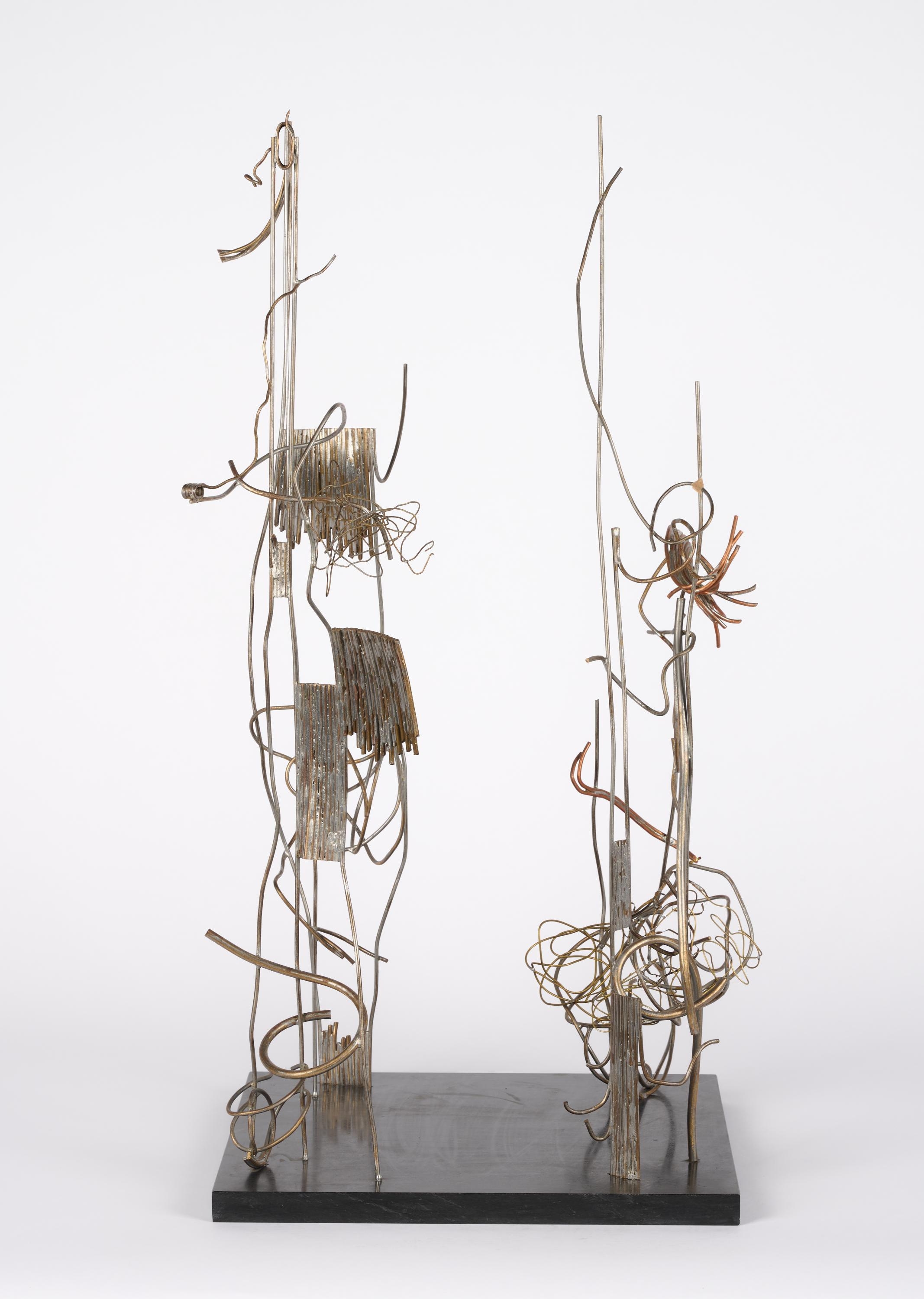 Artwork by Brigitte Matschinsky-Denninghoff, Untitled, Made of Brass and tin on slate