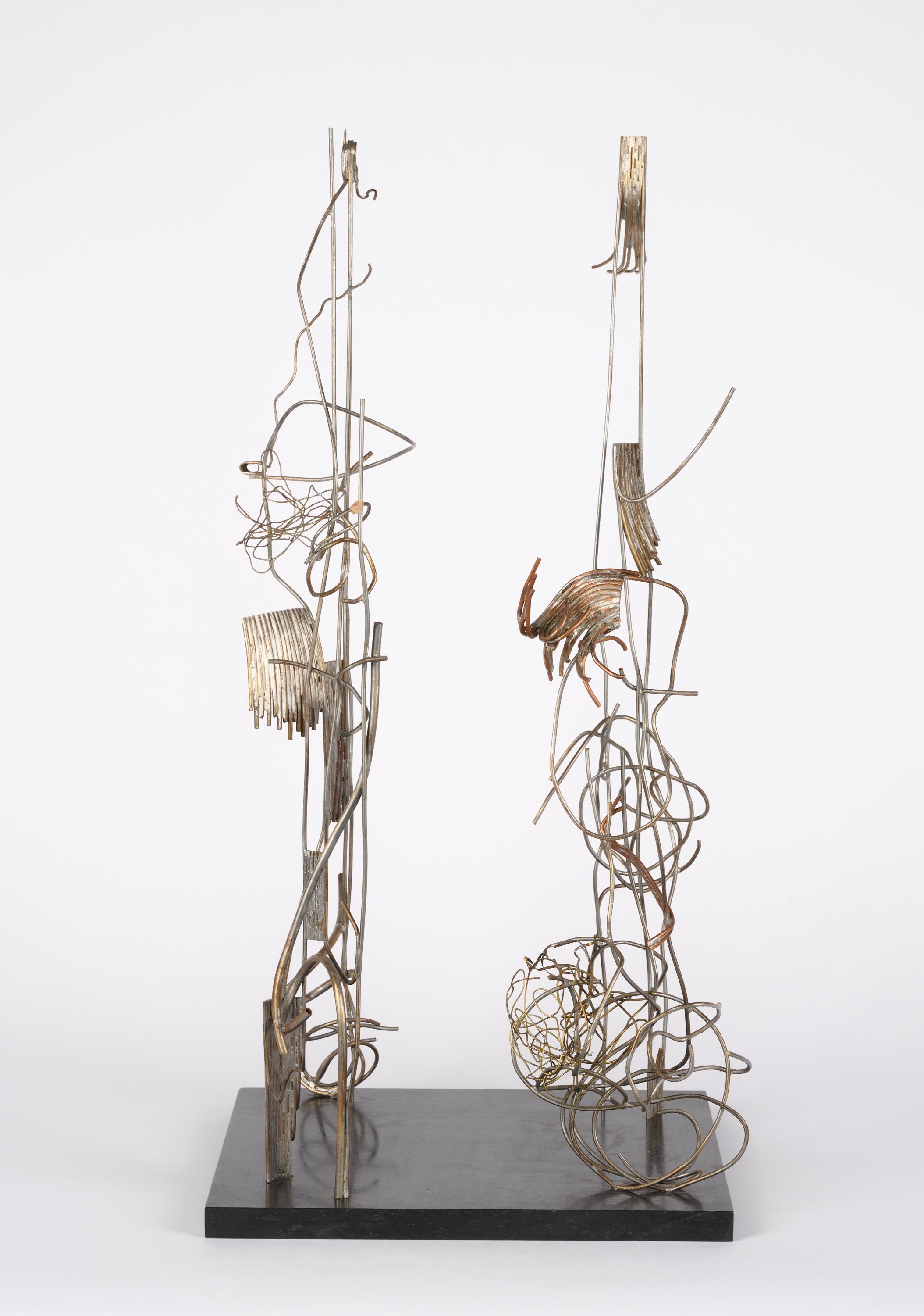 Artwork by Brigitte Matschinsky-Denninghoff, Untitled, Made of Brass and tin on slate