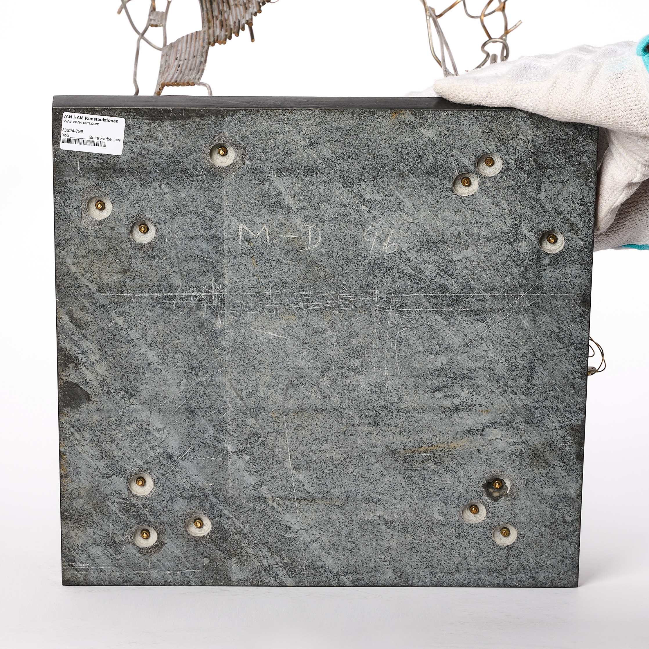 Artwork by Brigitte Matschinsky-Denninghoff, Untitled, Made of Brass and tin on slate