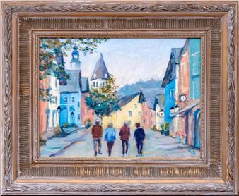 Street Scene With Figures - Elizabeth Meissner Gaynor