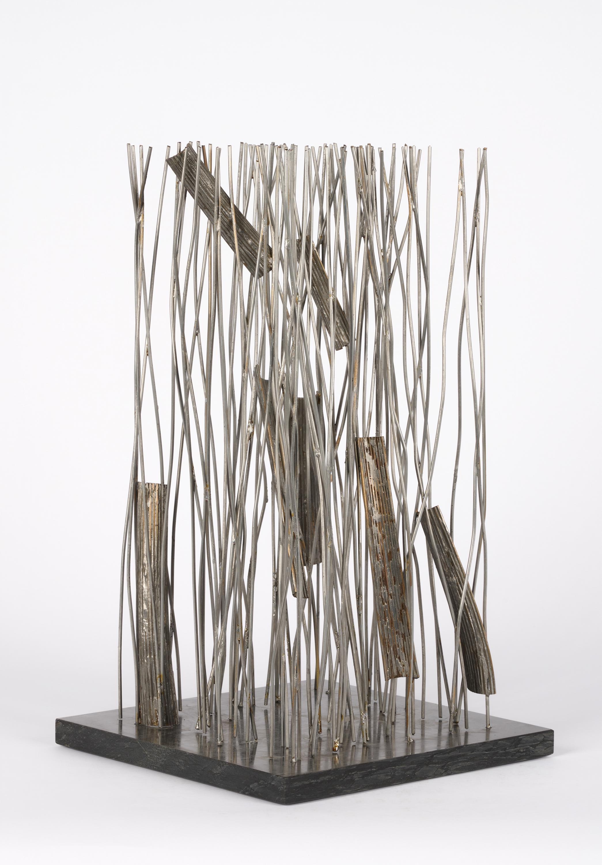 Artwork by Brigitte Matschinsky-Denninghoff, Untitled, Made of Brass and tin on slate