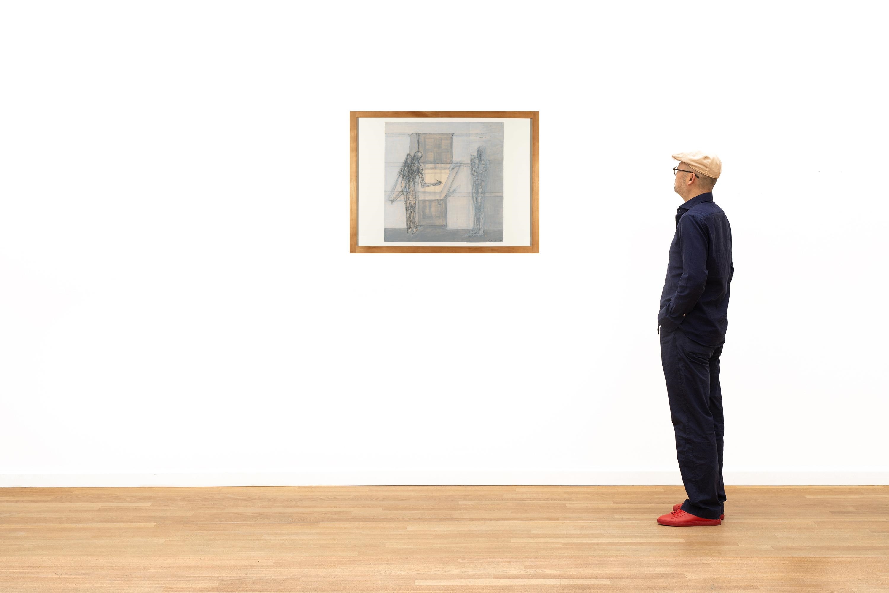 Artwork by Walter Pichler, Draughtsman & Model, Made of Tempera, gouache and pencil on wove paper