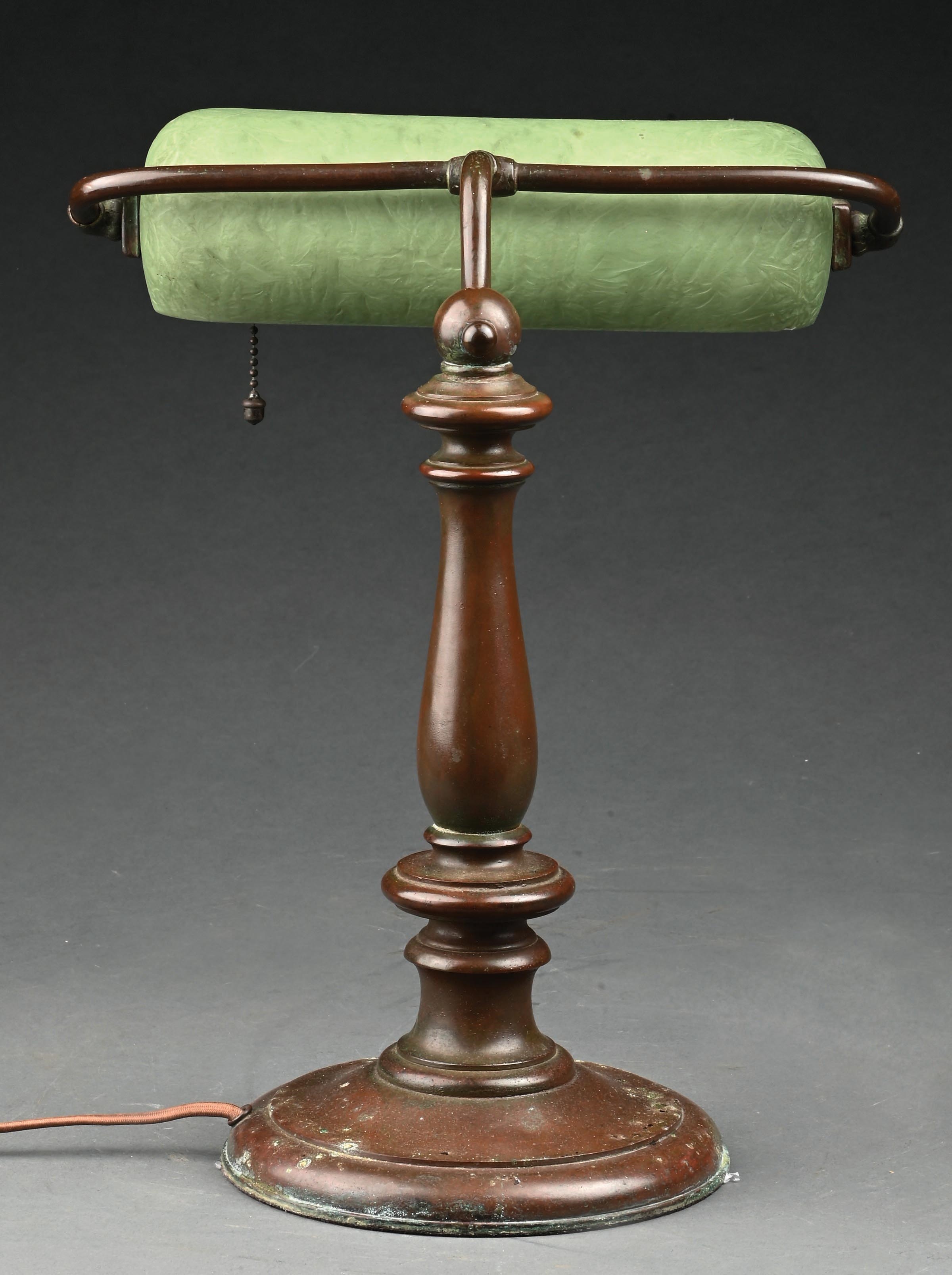Handel | C. 1915. Original glass shade and acorn pull. Handel mark ...