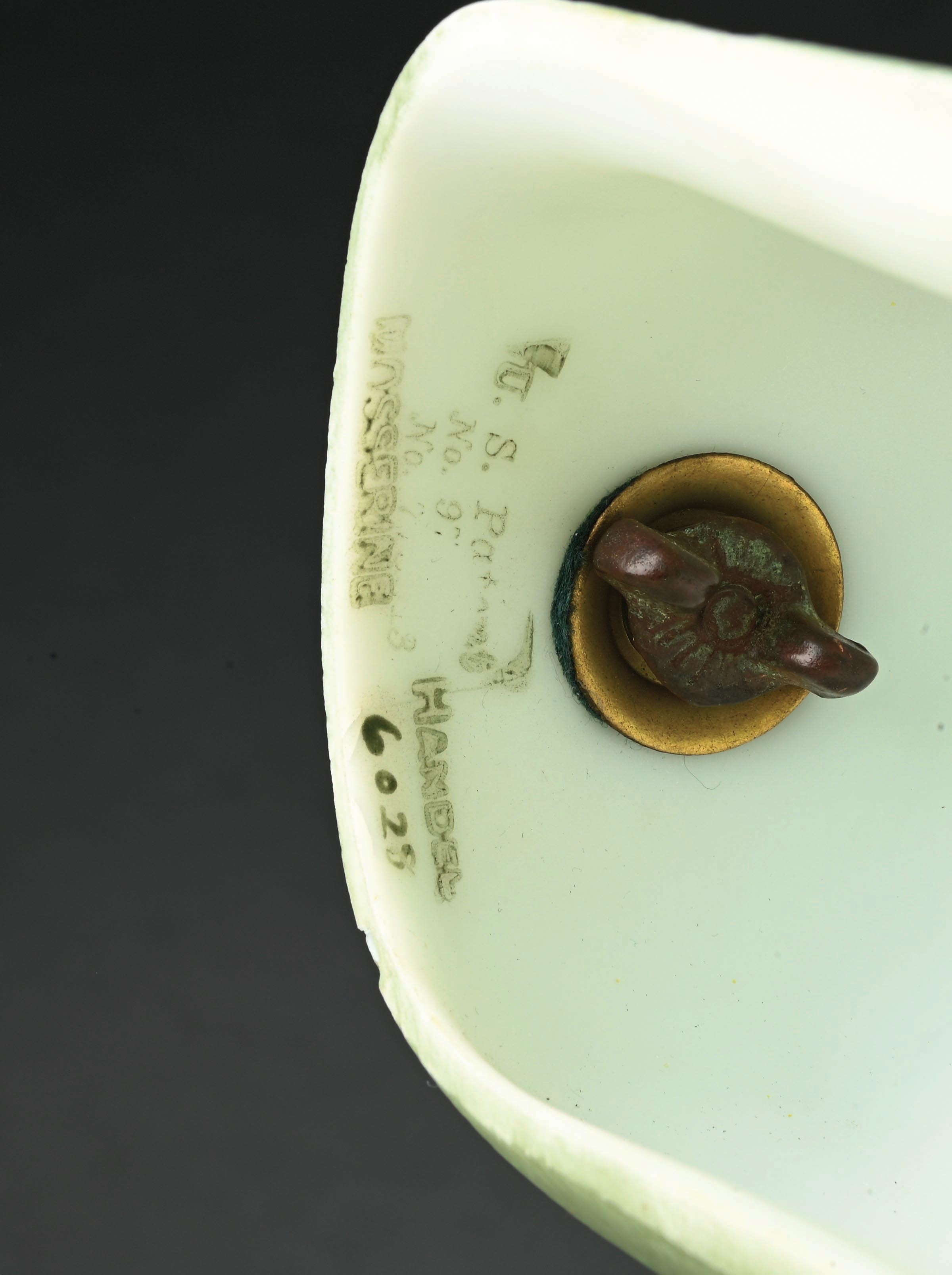 Handel | C. 1915. Original glass shade and acorn pull. Handel mark ...