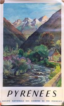 Affiche pour la Société des chemins de fer - Gérard Monet