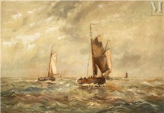 Bateaux de pêche en mer - Hans Wacker