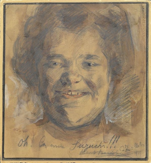 Artwork by Umberto Boccioni, La mia Suzuchi, 1909, Made of pencil and watercolor on paper