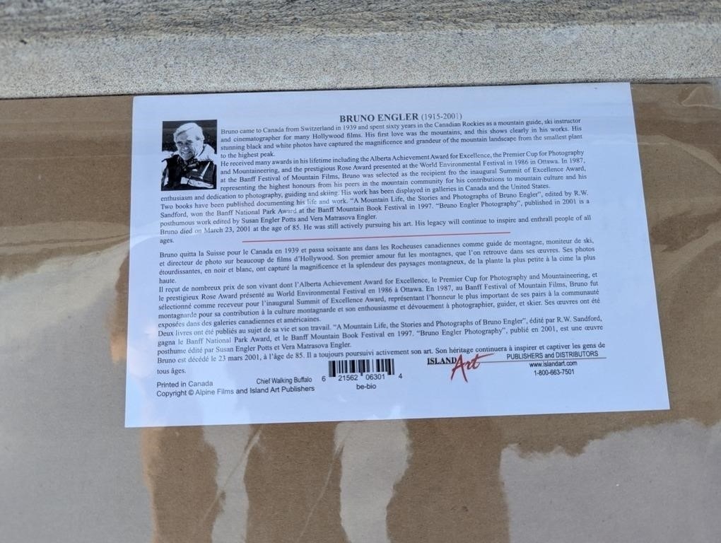 Artwork by Bruno Engler, Chief Walking Buffalo Poster, Made of Poster