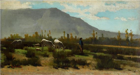 Pascolo a San Marcello by Raffaello Sernesi