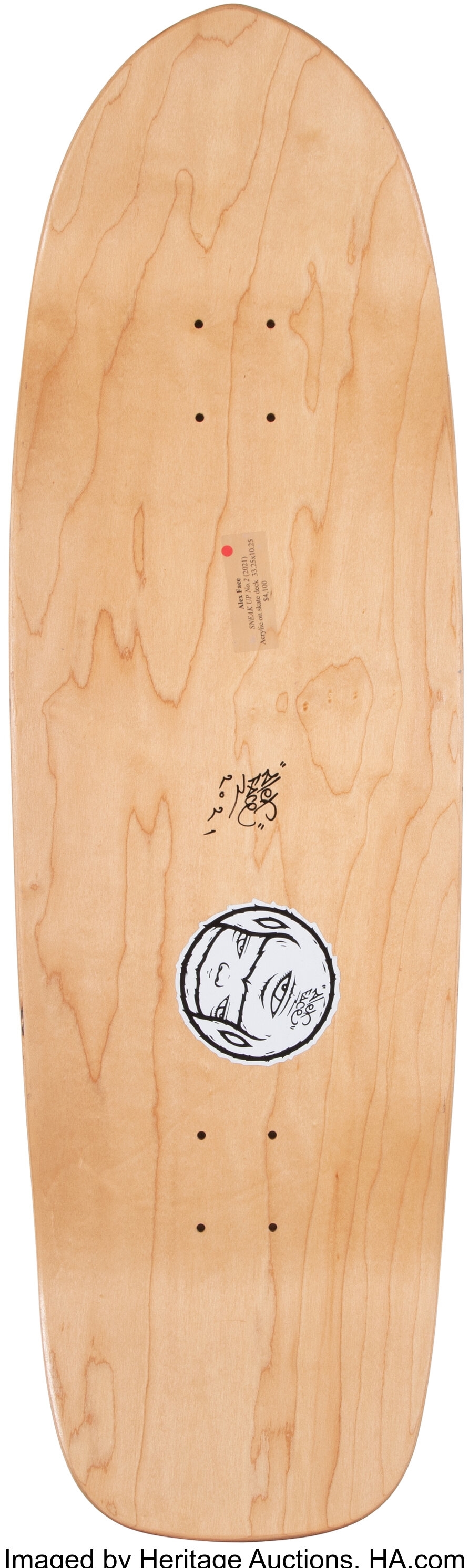 Artwork by Alex Face, Sneak Up No. 2 , 2021, Made of Acrylic on skate deck