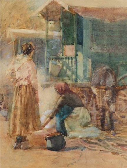 Caravan in Brittany by Frances Hodgkins, 1901