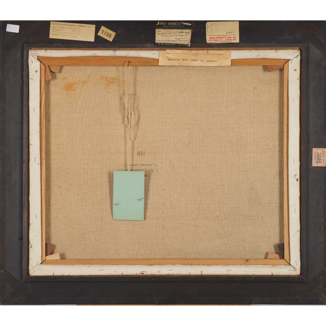 Artwork by James McIntosh Patrick‏, MILLHILL DAM, CARSE OF GOWRIE, Made of oil on canvas