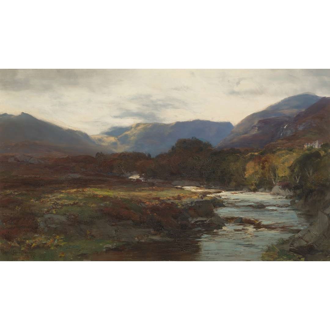 Artwork by David Farquharson, THE NORTH ESK, INVERMARK, Made of oil on canvas
