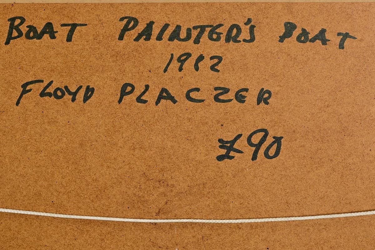 Artwork by Floyd Placzek, The Boat Painters Boat (1982, Made of watercolour on paper
