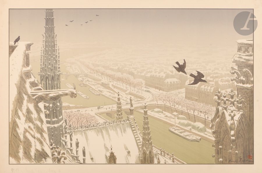 Henri Rivière | From the top of the towers of Notre-Dame (Parisian ...