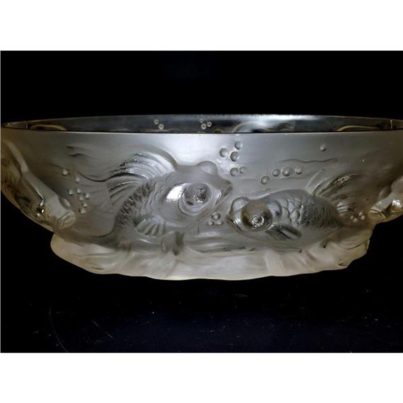 French Art Deco | Verlys Art Deco French Glass Bowl w/ Fish Reliefs ...