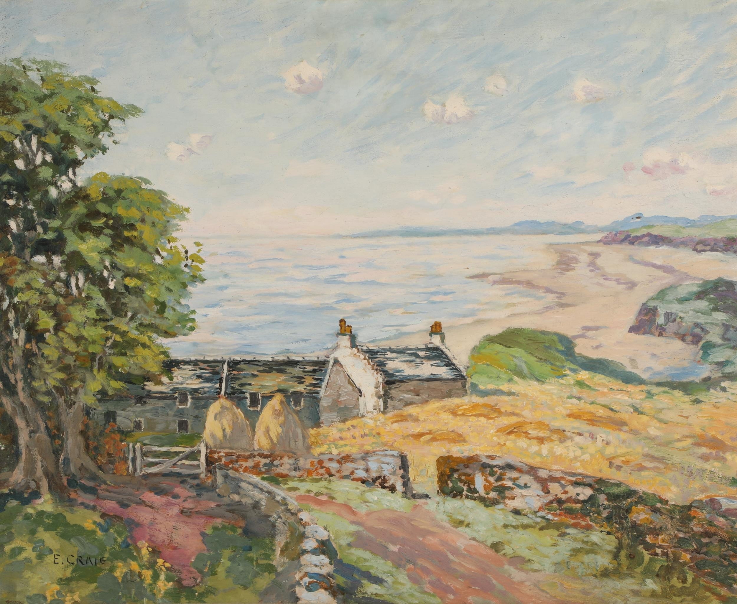 Artwork by Ethel Craig, 'Near Machrie - Isle of Arran', Made of oil on canvas